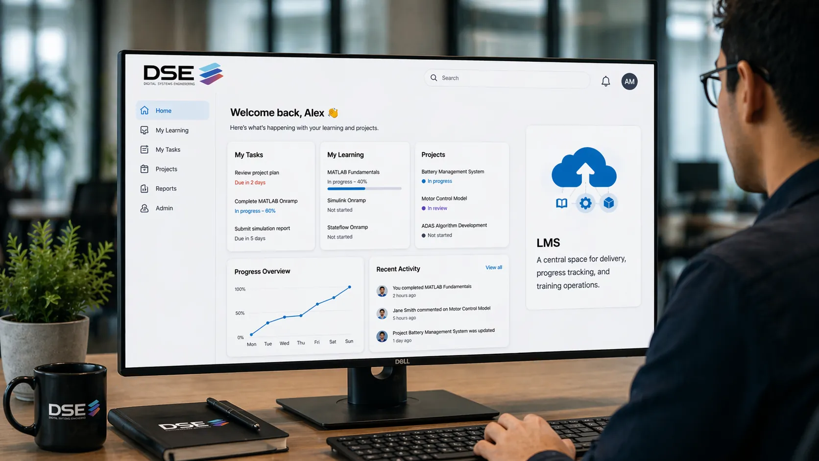 Learning management system platform visual